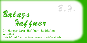 balazs haffner business card